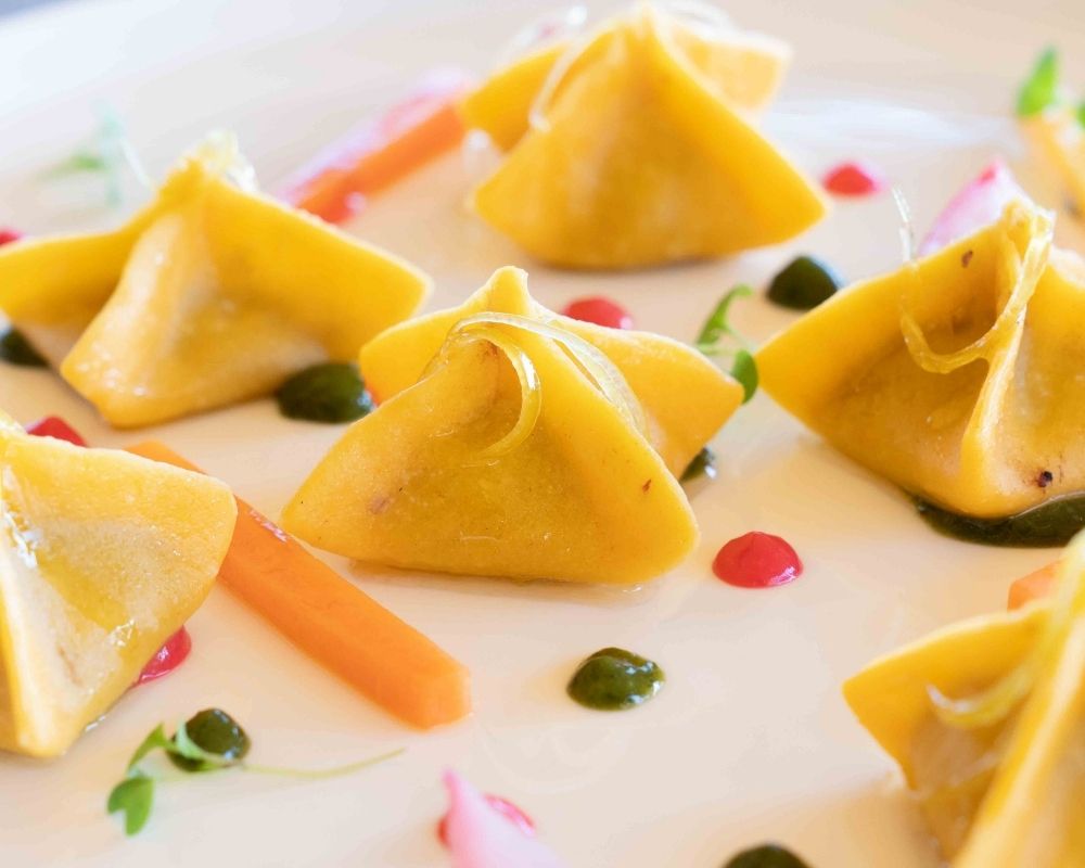 Ravioli artigianali della cucina toscana serviti all’Osteria Casa Margherita a Radda in Chianti